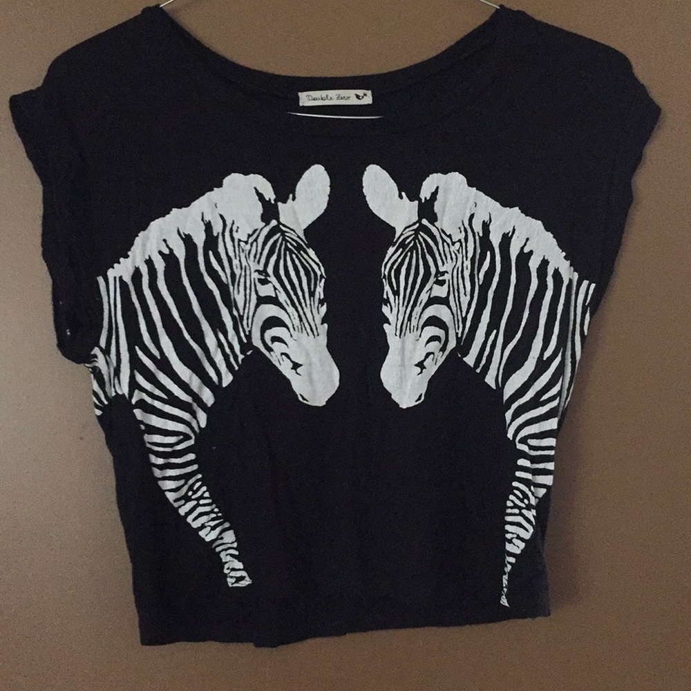 Crop top with zebras